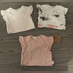 RABBIT + BEAR BABY PACK OF 3 ONSIES
